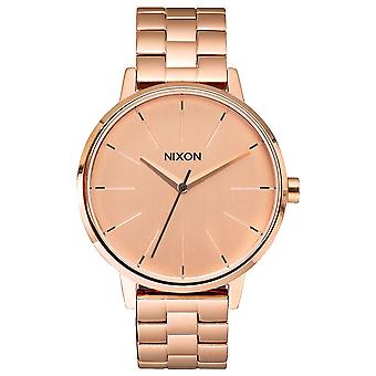 Nixon Kensigton Quartz Analog Woman Watch with A099897 Gold Plated Stainless Steel Bracelet