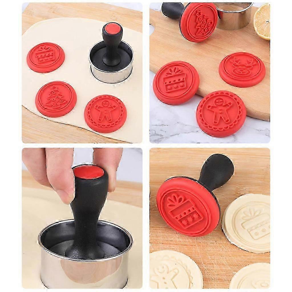 Festive Silicone Metal Biscuit Cutters