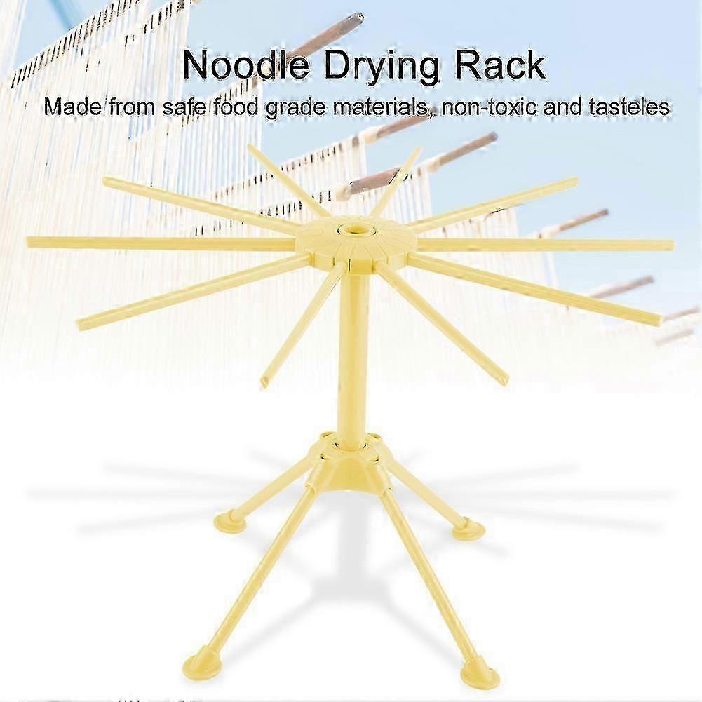 Noodle Spaghetti Pasta Drying Rack Stand Dryer Foldable Kitchen Tool (Yellow)