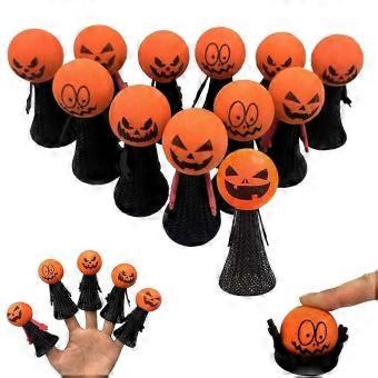 Finger-Sized Pumpkin Jump Toy