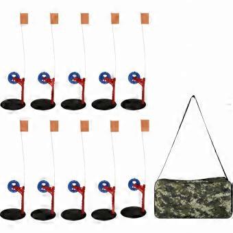 10 Pieces Ice Fishing Flag Set Stable Ice Fishing Alarm with Marker Flag Sturdy