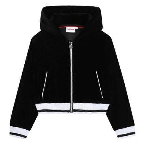 Hugo Childrens/Kids Velour Cropped Jacket