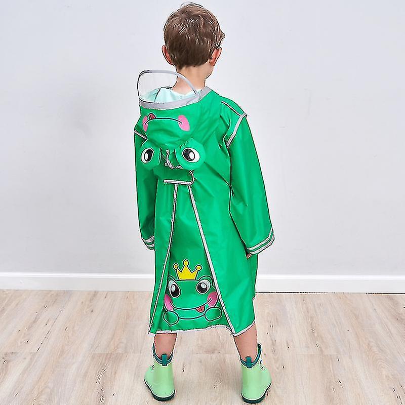 Barn Regnrock Duschsäker Huvjacka Poncho Regnrock