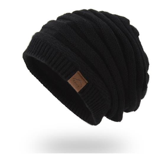 Erkek Örme Şapka Çift Sıcak Şapka Kadın Rahat Düz Renk Hedging Şapka Kış Nötr Açık Soğuk Şapka