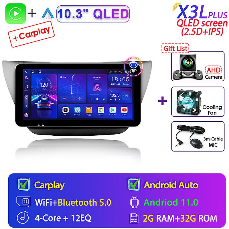 10.33&quot; Android 11 Car Radio For Mitsubishi Lancer 9 2000-2010 Multimedia Player 2din Carplay Stereo Dsp Gps Dvd Head Unit