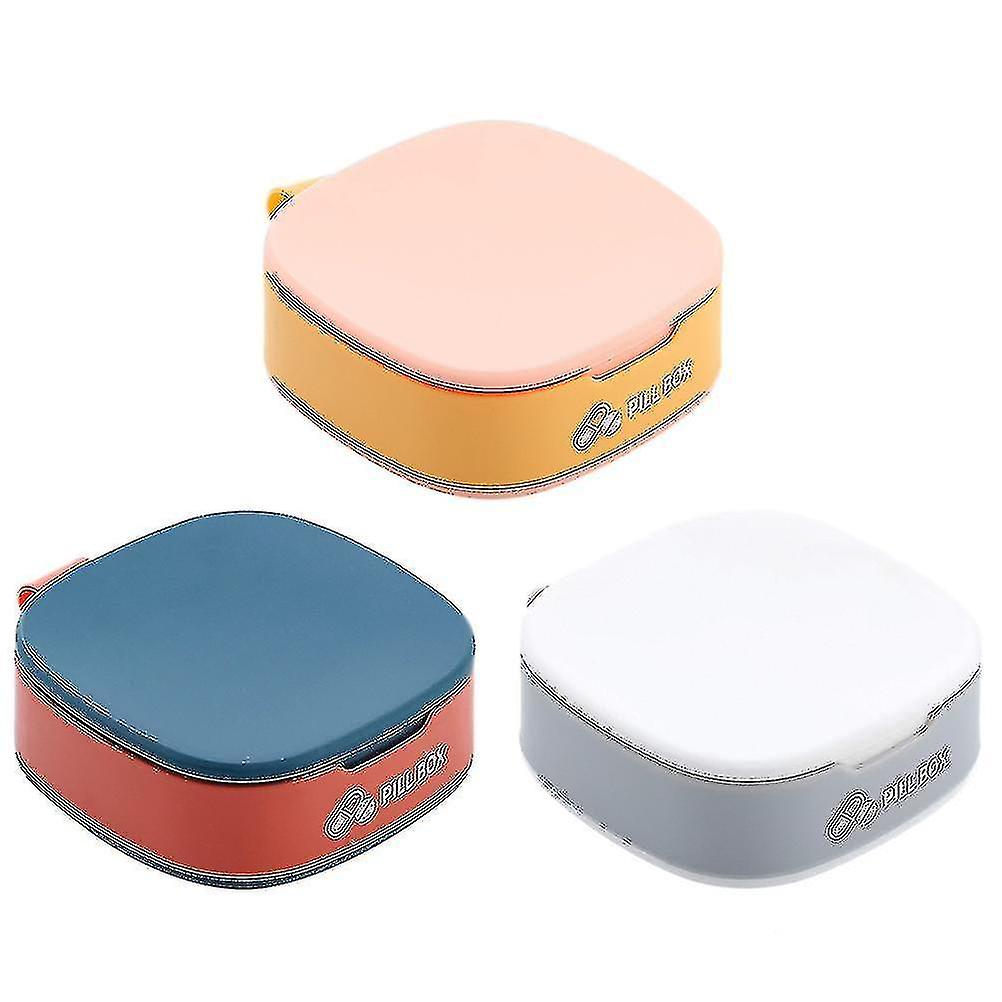 3pcs Small Pill Box Portable Pill Organizer Plastic Medicine Container