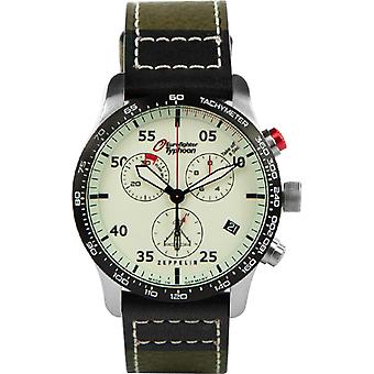 Zeppelin eurofighter Men's Analog Quartz Watch with Cowhide Bracelet 7298-5