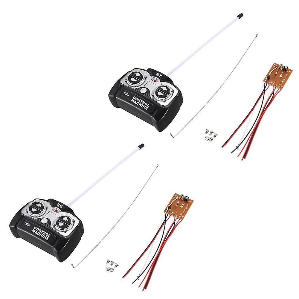 2x 5ch 27mhz Remote Controller Unit Receiver Circuit Board+remote Control For Rc Tank Car Toy Radio