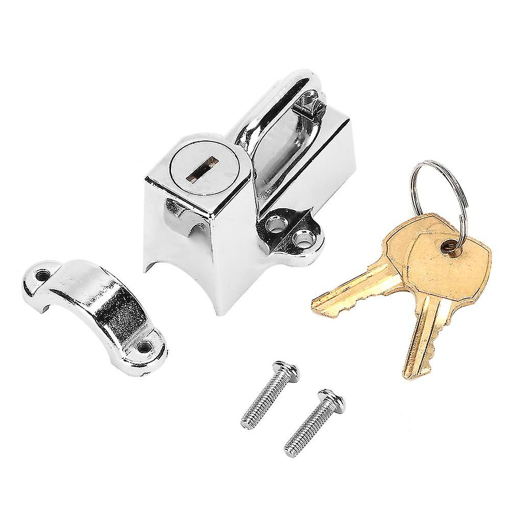 Universal Aluminium Alloy Motorcycle Riding Helmet Lock For 22mm Motorcycle Handlebarsilver