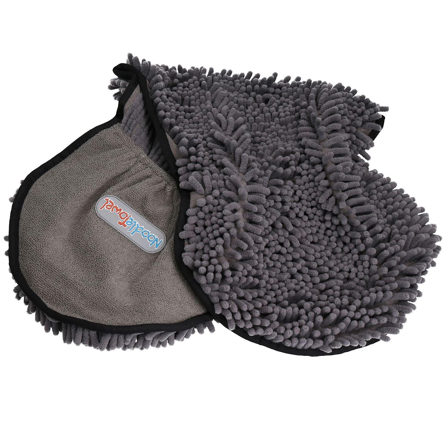1 Super Absorbent Grey Microfiber Dog Cat Pet Noodle Towel Quick Drying