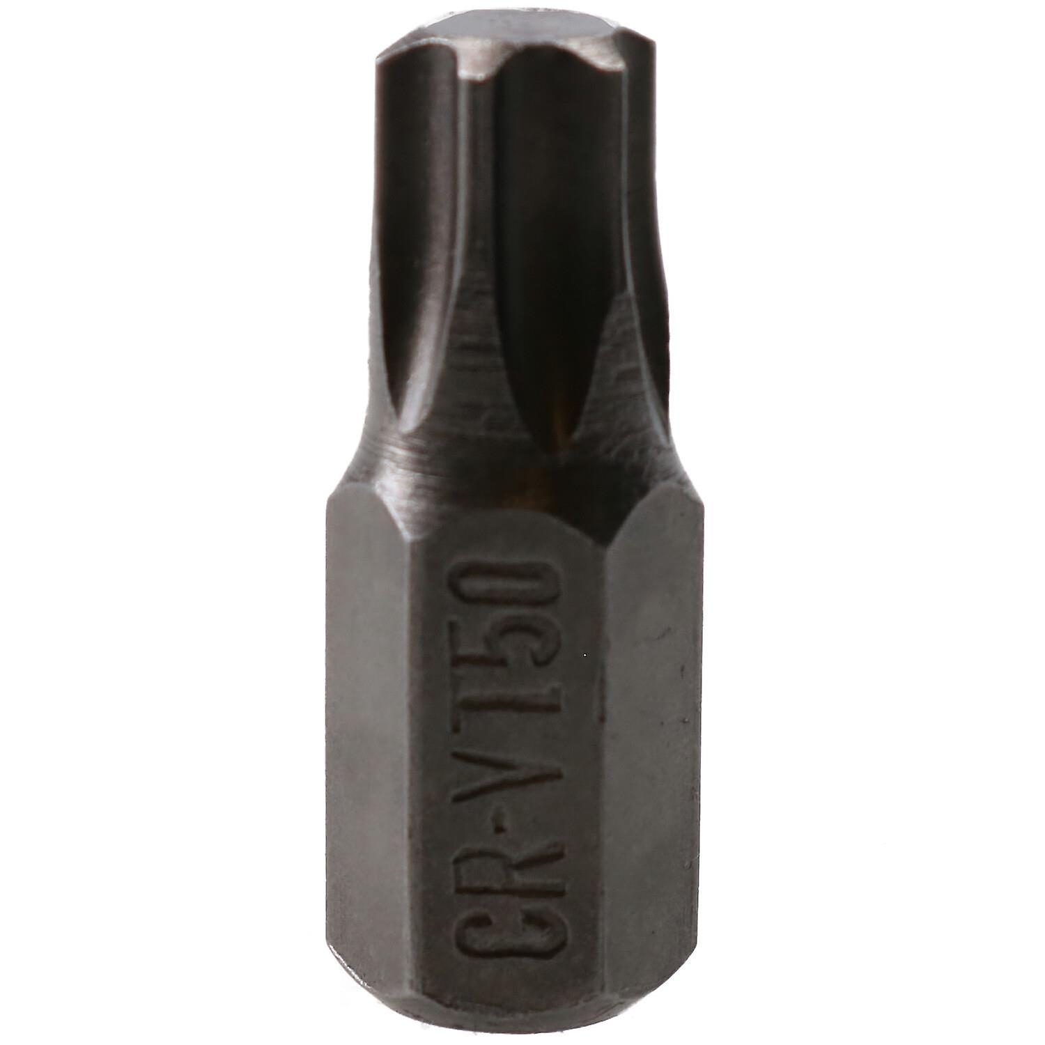 T50 Torx Star Bit 30mm Length 10mm Shank Chrome Vanadium Hardened Tip Cr-V