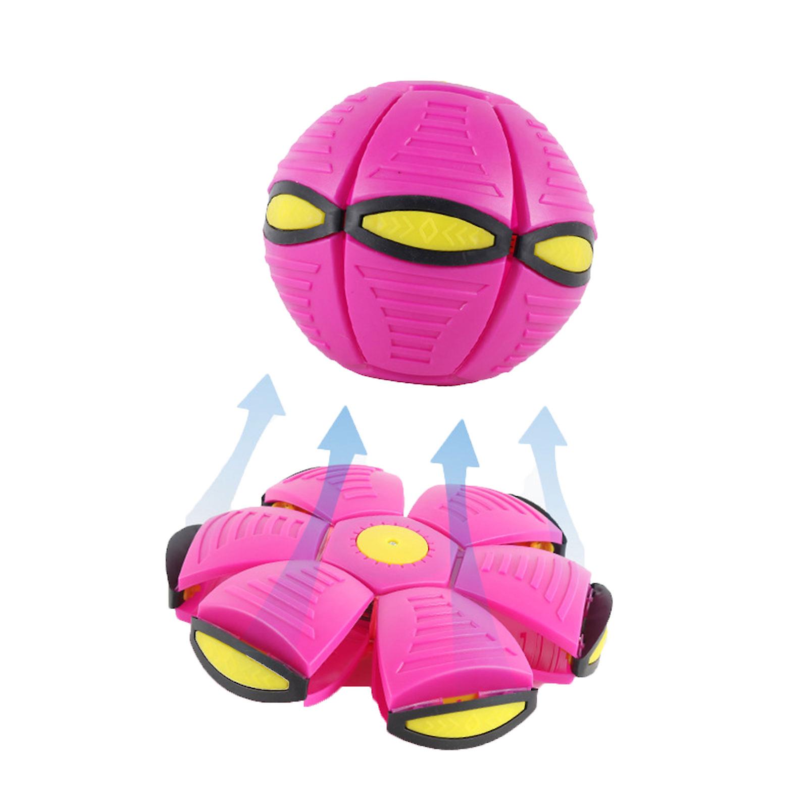 楽しい魔法のLEDライトフライングUFOフラットスローディスクボール子供のためのストレスおもちゃを和らげる