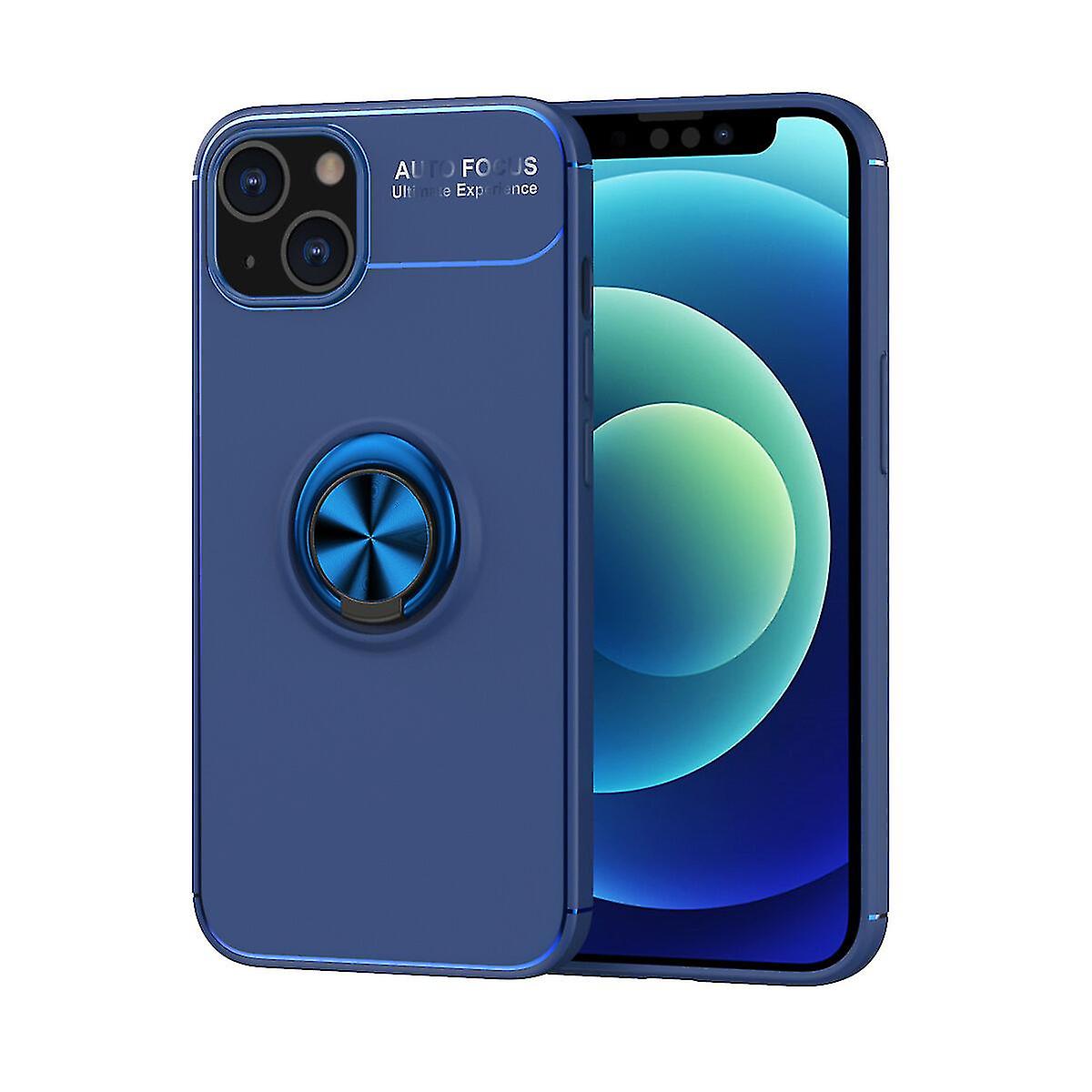 Premium Soft Rubber Design With Metal Ring Stand - Scratch-resistant Case For Iphone 13 Mini - Shockproof, Non-slip, Full Protection, Comfortable Grip