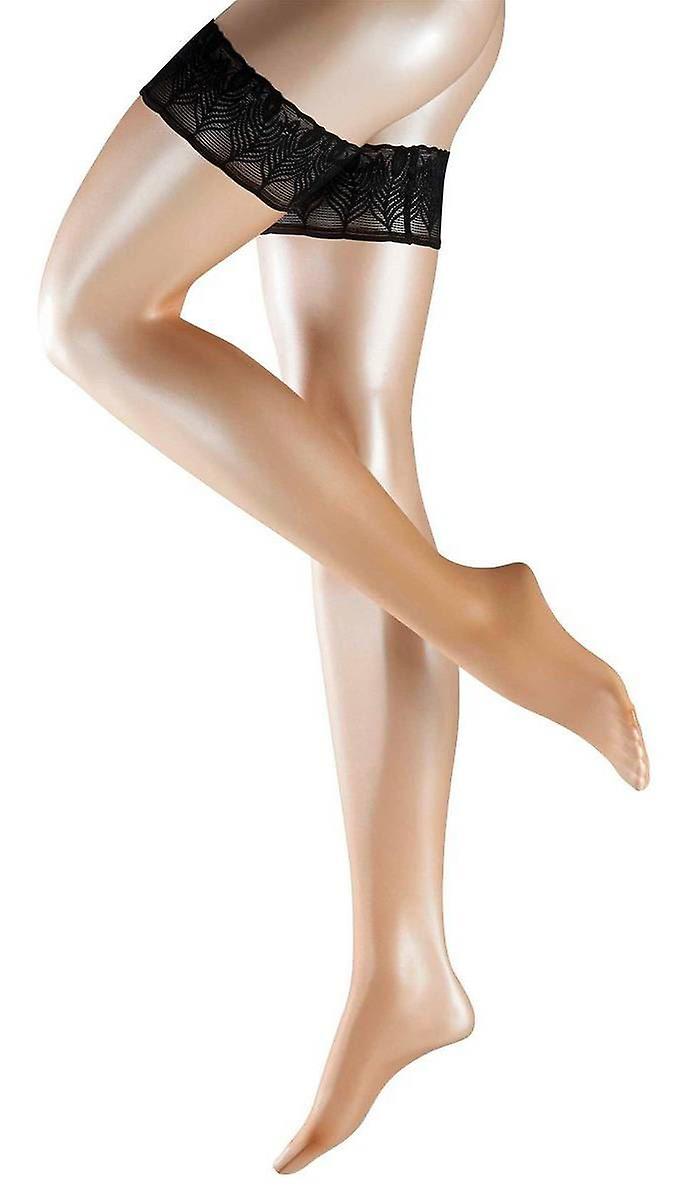 Falke Lunelle ultra-trasparente Shimmer 8 denari calze - polvere/nero