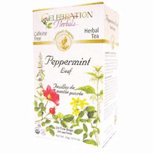 Celebration Herbals 有机薄荷叶茶,24 袋(1 包)