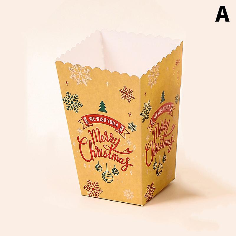 12 قطعة عيد الميلاد الفشار مربع ورقة مصغرة حزب البوب الذرة حلوى وجبة خفيفة صناديق لصالح