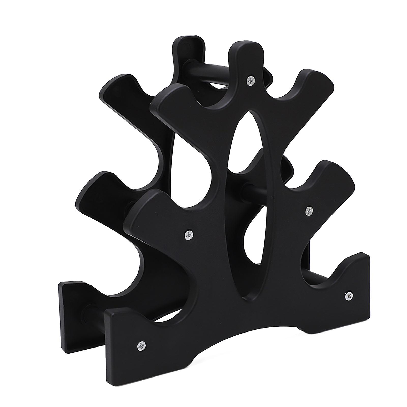 1 Pack Dumbbell Rack Stand, PP 3 Tier 20kg Dumbbell Rack Weight Stand Holder Tripod Design Bearing Easy Assembly for Home Gym