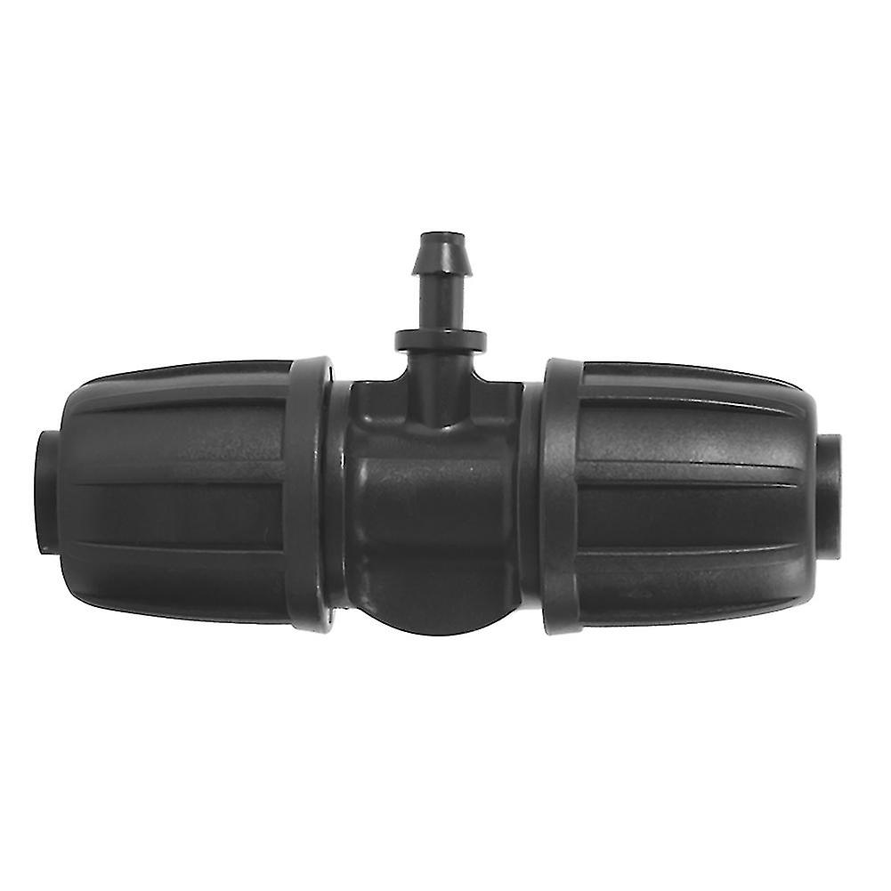 1/2" Hose Barbed Tee Connector, 10pcs 16mm to 4/7 Atomization Irrigation Sprayer Connectors, PE Hose Drip Irrigation Tube Lock Connectors Atomizing No