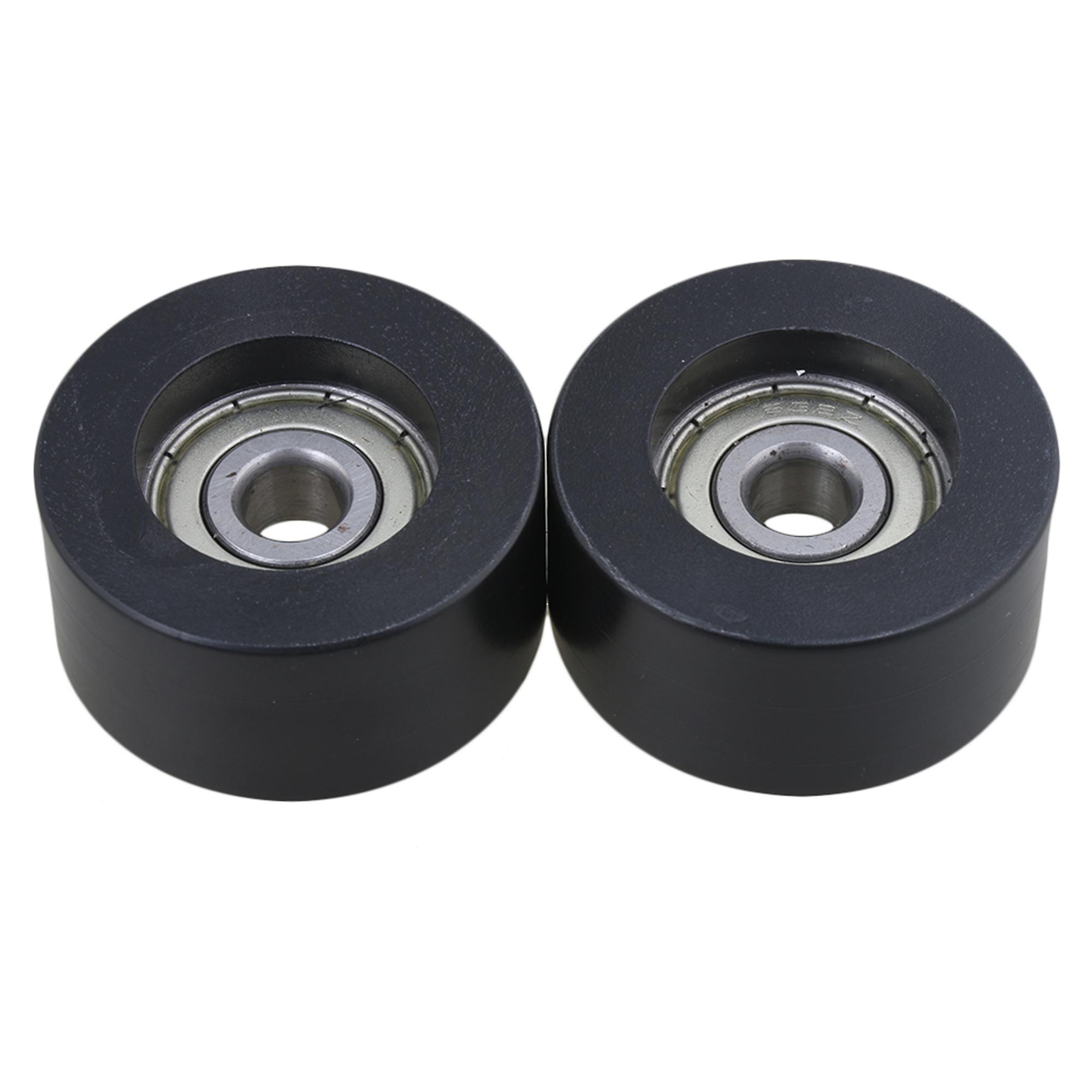 4xSealed Plastic Coated D4.0xd0.8xT2.0cm Guide Rail Bearing Pulley Wheel