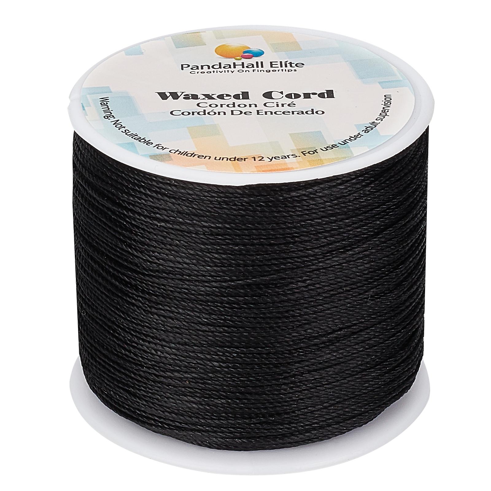 0.5mm Black Waxed Polyester Cord