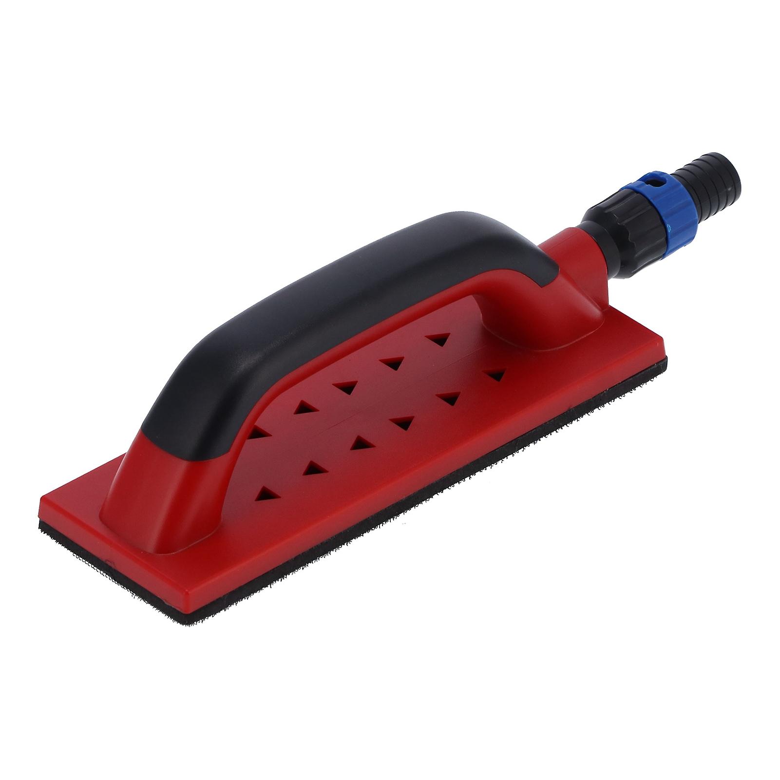 Dust Free 9in Grinding Block Polisher with Hook & Loop, Black/Red