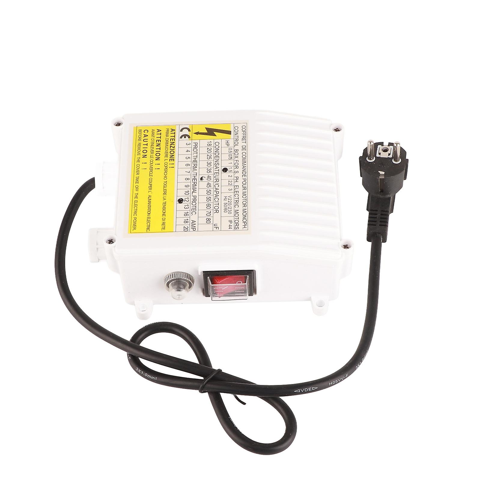 Water pump control box with built-in thermal protection, suitable for deep well submersible pumps