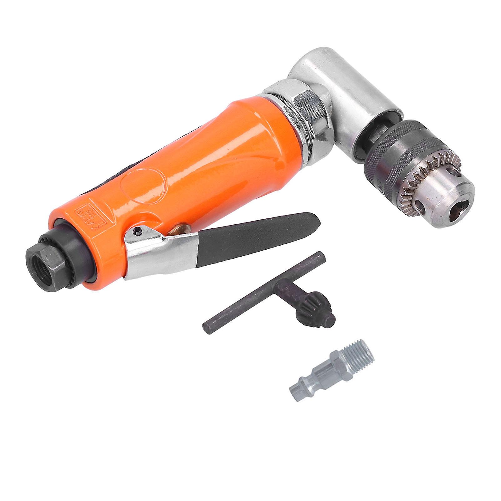 Pneumatic Drill Air Angular Drilling Machine 90° 1/4in 6.5mm Elbow Head Manual Tool KP‑555L