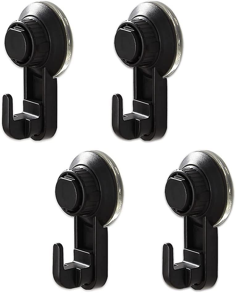 Vacuum Suction Cup Hooks Set of 4, Powerful Suction Cup Hook Without Drilling, Reusable Waterproof