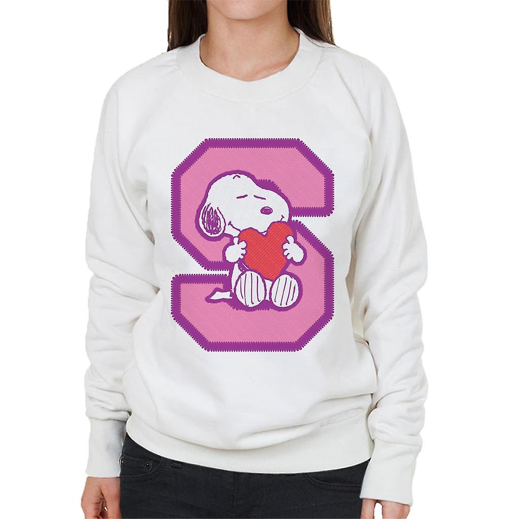 Peanuts Snoopy S Hugging Love Heart Women's Sweatshirt