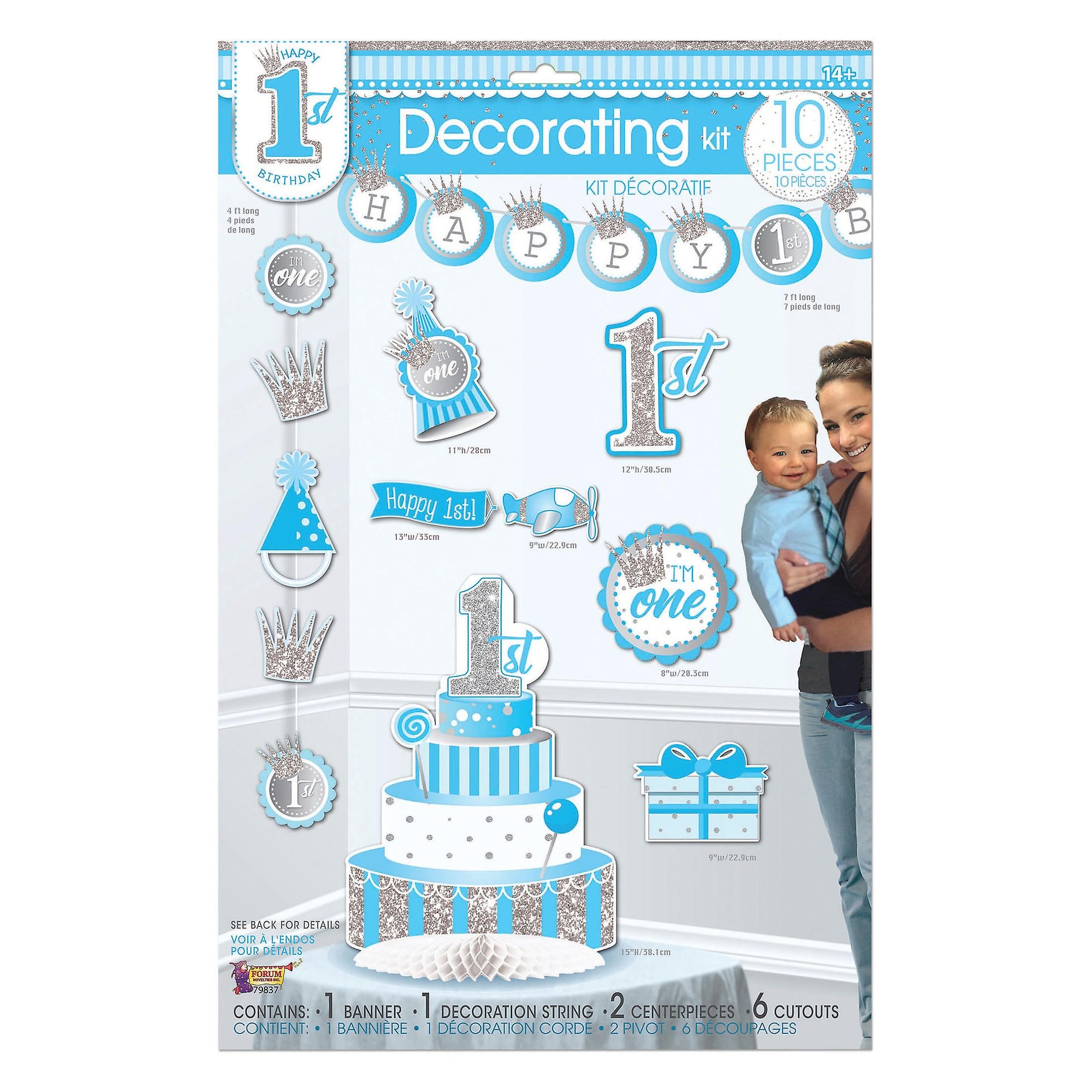 Birthday 1st Boy Decorating Kit X79837