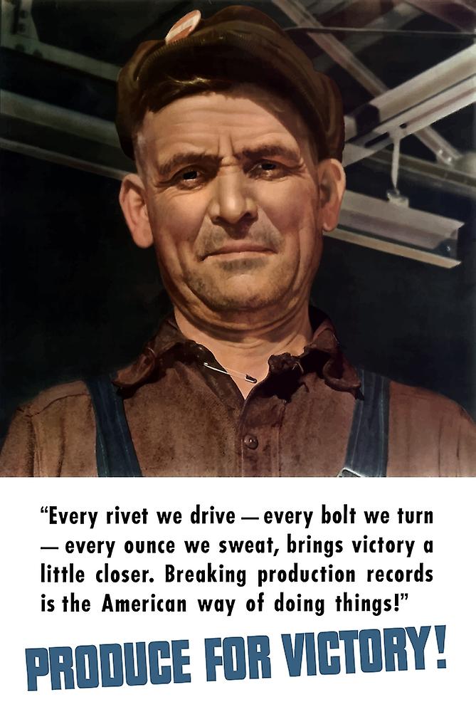 Digitally restored war propaganda poster. Poster