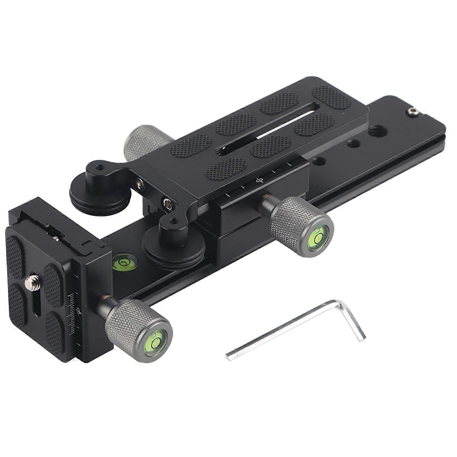 20cm Telephoto Lens Support Bracket with Quick Release Plate and Level for 1/4'' 3/8'' Standard Screws