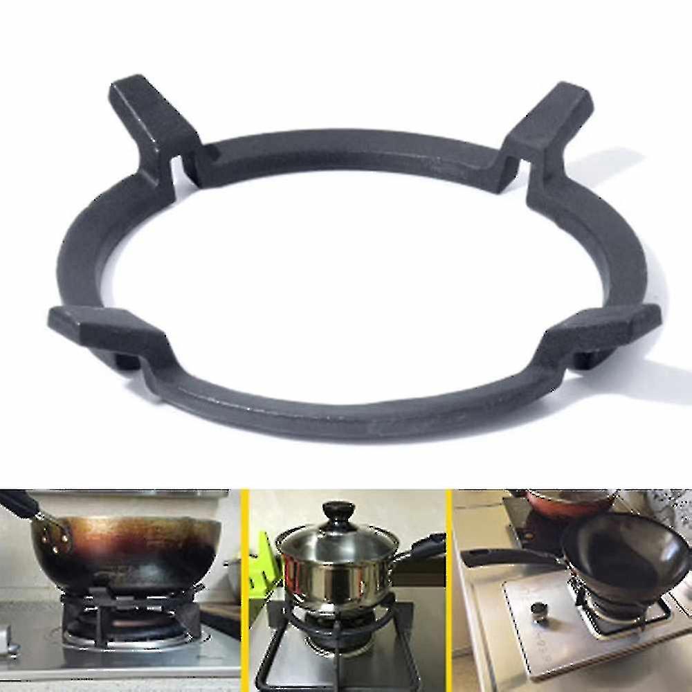 1pcs nero Wok supporto in ghisa Wok supporto rack per bruciatore a gas