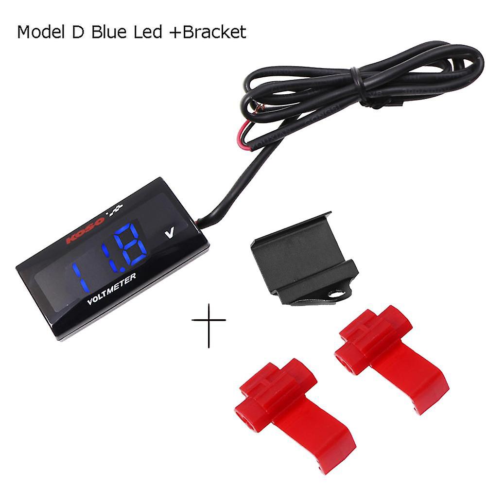 Koso Motorcycle Voltmeter Volt Meter Universal Mini LED Digital