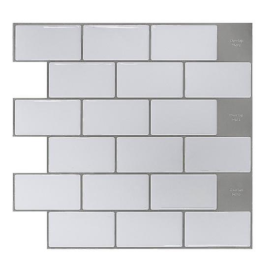 3D Tile Wall Sticker Splashback Waterproof Durable Wall Decals for Home Kitchen