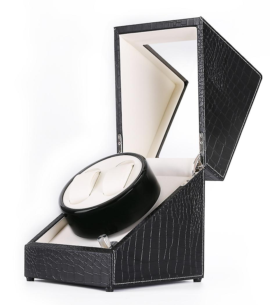 Automatic Watch Box 5 Gear, Crocodile Pattern, White