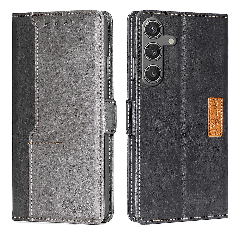 Contrast Color Leather Case For Samsung Galaxy S24 5G