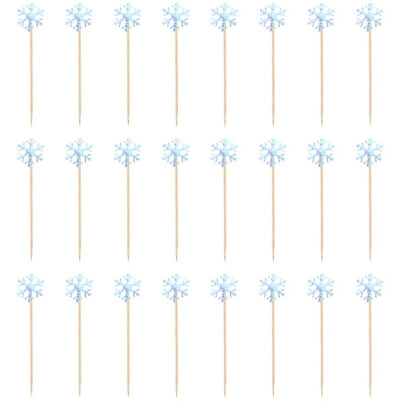 50pcs Snowflake Cake Toppers