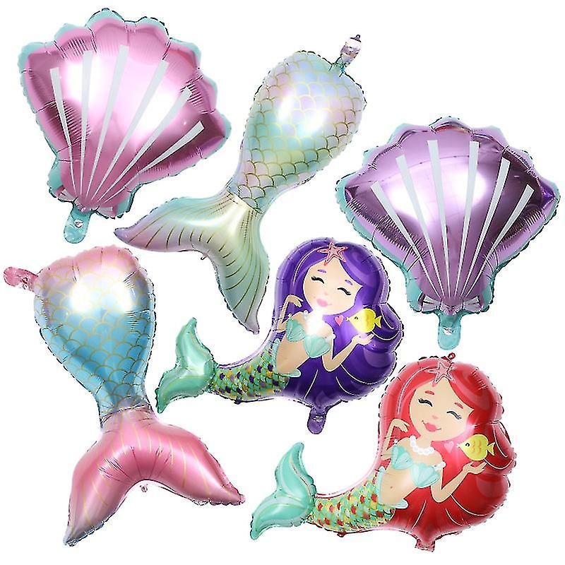 6pcs Mermaid Balloons Decor