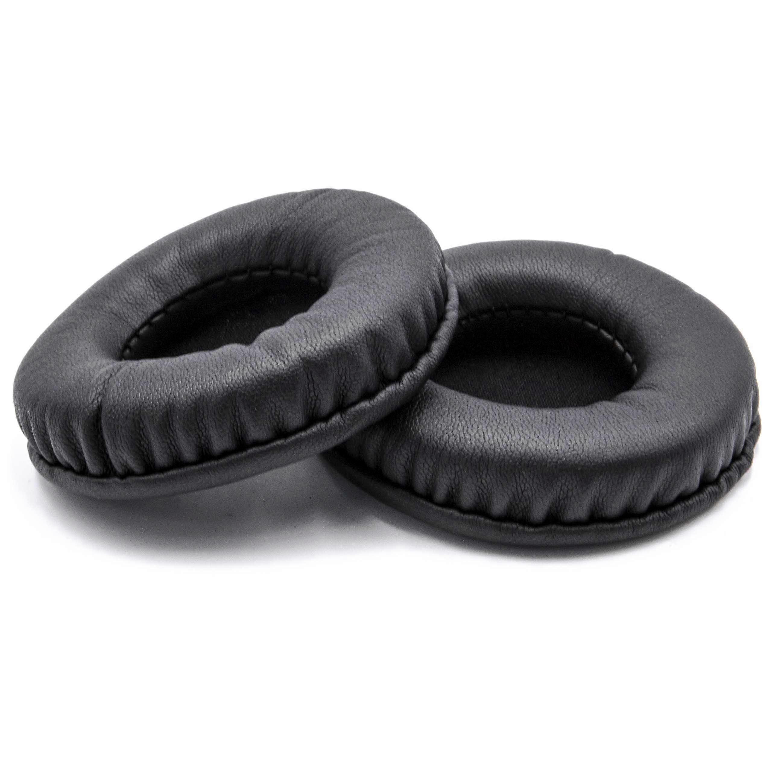 vhbw 2x coussinets d'oreille compatibles avec casque Audio Technica ATH-ES10, ATH-ES9, ATH-ES7, ATH-SJ3, ATH-FC8, ATH-SJ5, polyuréthane noir
