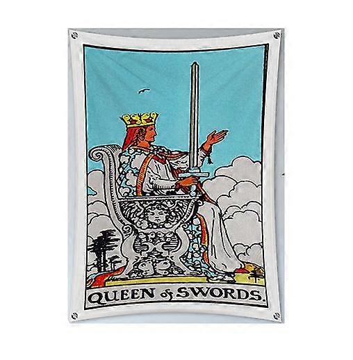 Tarot Card Queen of Swords Wall Tapestries