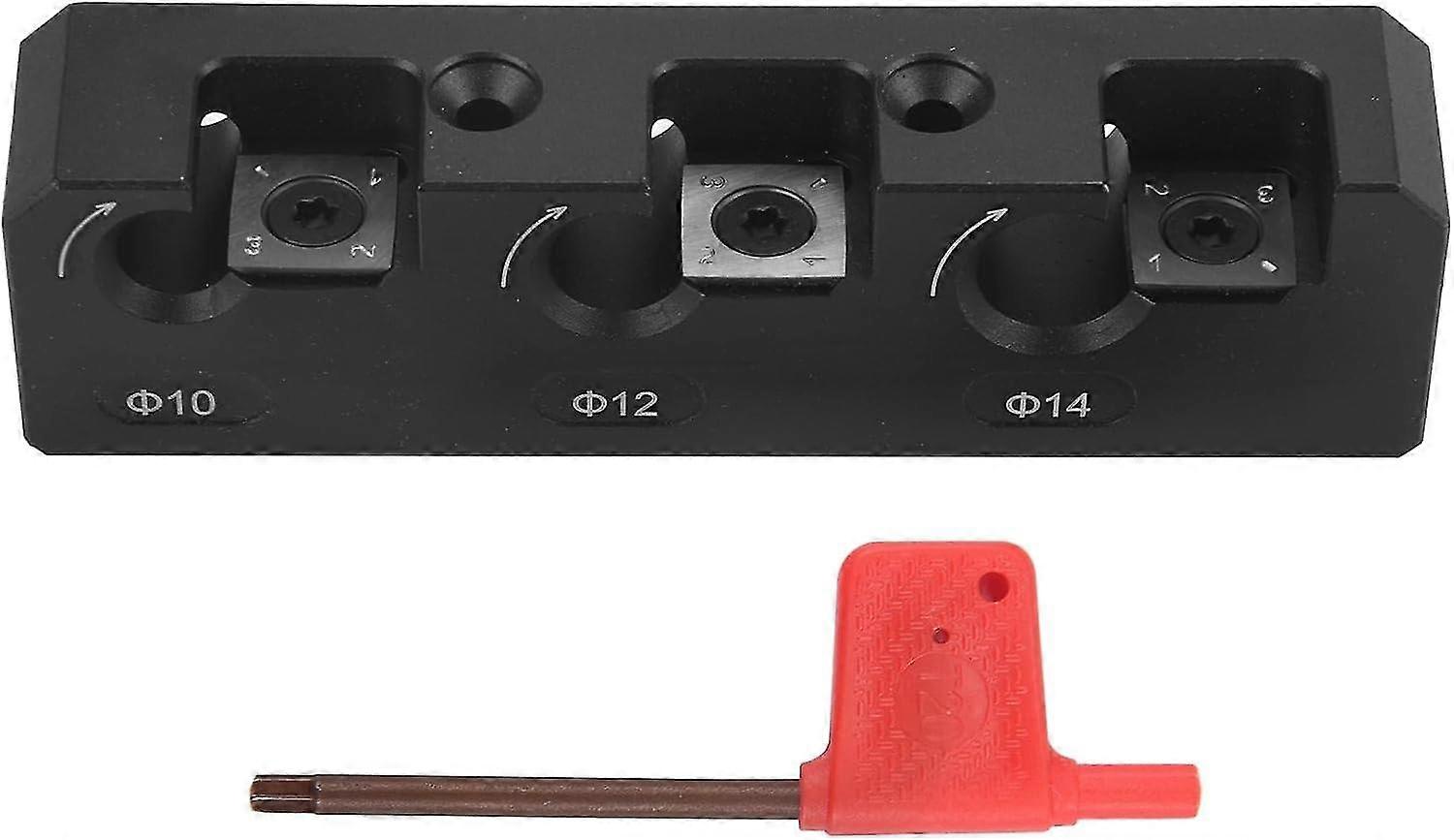 Inserti in metallo duro Tassello Piastre per tasselli Aste per tasselli in legno Barra in legno 3 fori (con 3 lame in metallo duro)
