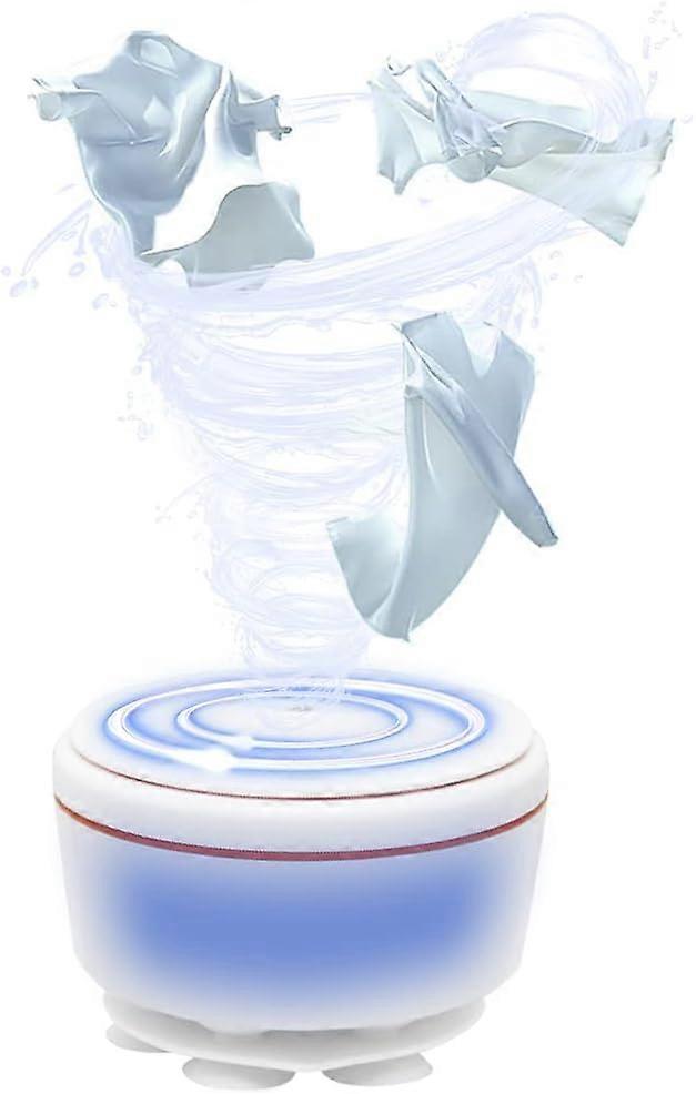 Mini washing machine, portable, camping washing,Small washing machine,Turbo machine for socks,Underwear,Travel,Business trip,Camping White