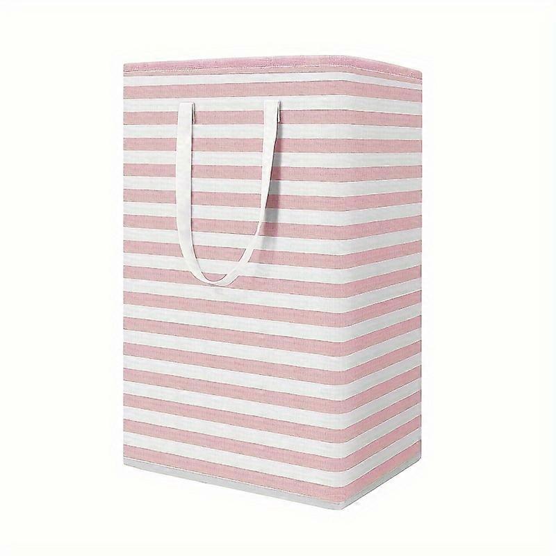 Extra Large Collapsible Laundry Hamper with Handle, Canvas Storage Basket for Clothes, Toys, and Miscellaneous Items - Foldable Rectangle Laundry Bag