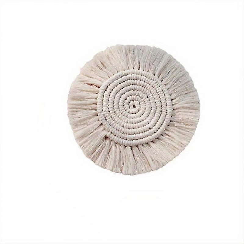 Boho Macrame Coasters For Wooden Table - Hand-Woven Drink Coasters For House Warming Gifts And Wedding Parties