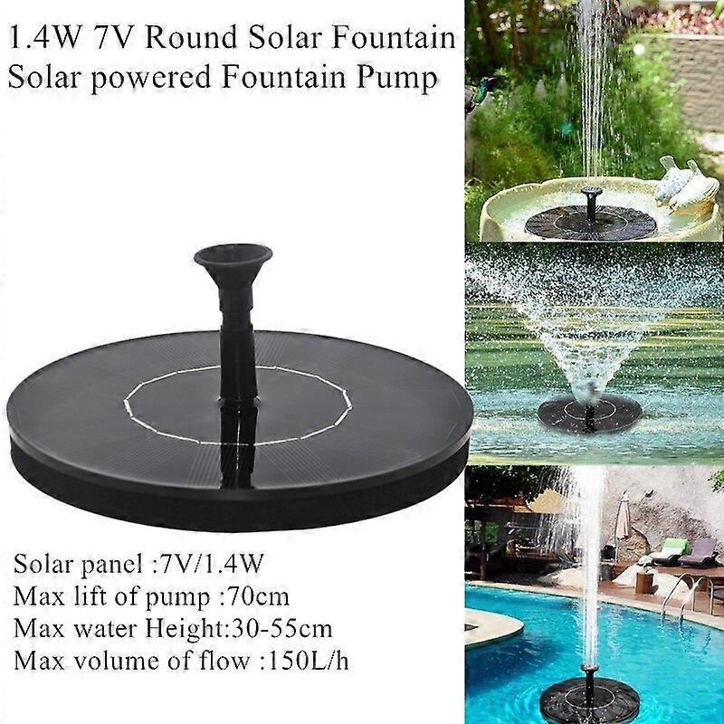 1.4W 7V 太阳能喷泉 圆形太阳能喷泉泵 太阳能喷泉 花园泳池 太阳能电池板喷泉 漂浮喷泉