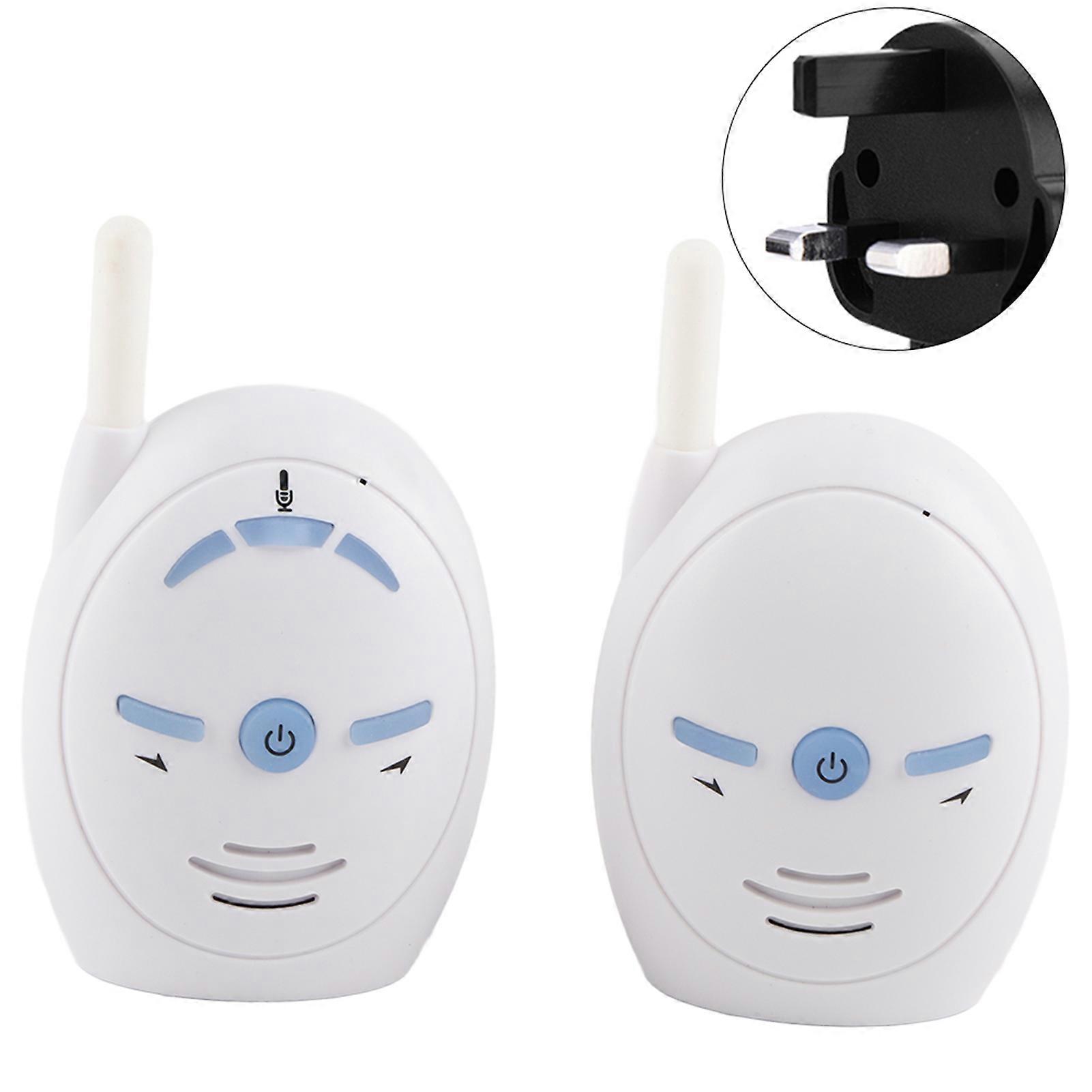 Audio Baby Monitor DC 5V 2.4GHz Digital Wireless Two Way Talk Intercom Sound Reminder(UK Plug)