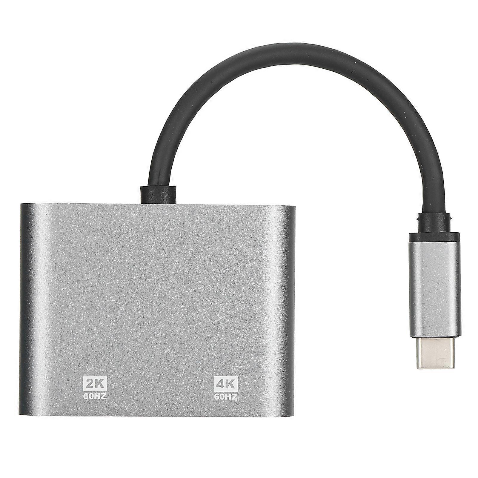 2in1 Typec To Hd Multimedia Interface Vga Adapter 4k And 60hz Usb Docking Station