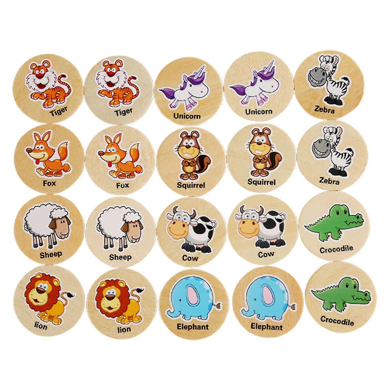 Træ Match Memory Game For Børn, hukommelse Matching Kort Pædagogisk Hukommelse Matching Spil