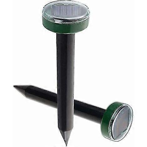 Solar Mole Repeller,2 pcs Ultrasonic Solar Mole Repeller,Solar Snake Repeller,Mole Repeller,Vole Repeller,for Moles, Voles, Gophers, Snakes